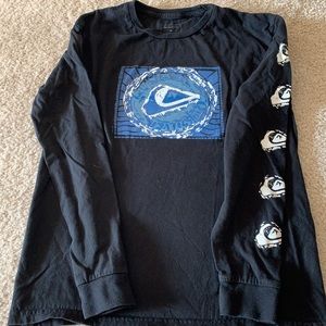 Quicksilver long sleeve t in black cotton